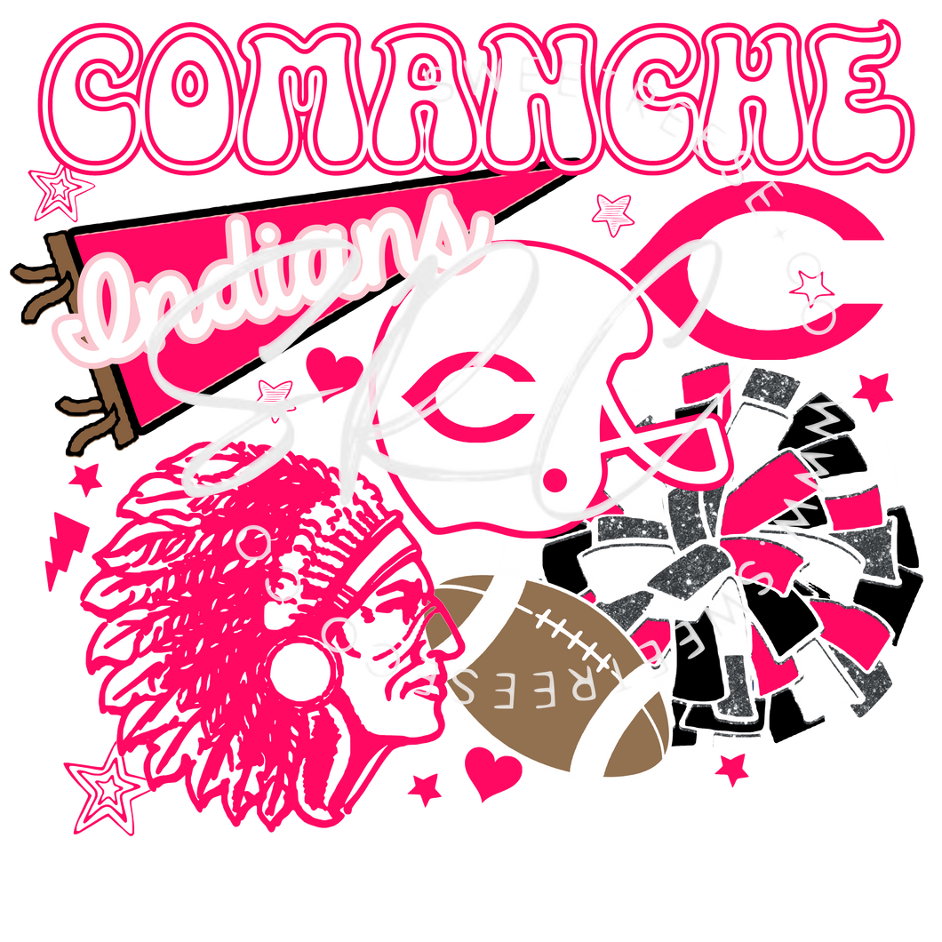 COMANCHE PINKOUT DTF PRINT