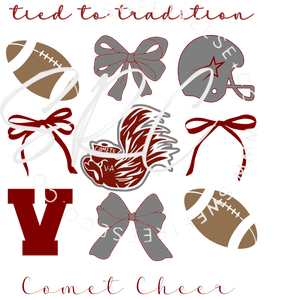 COMET CHEER TIED TO TRADITION DTF PRINT