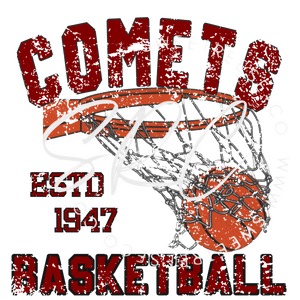 COMET BASKETBALL DTF PRINT