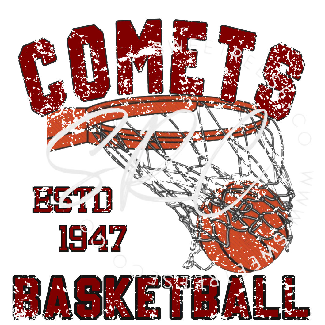 COMET BASKETBALL DTF PRINT