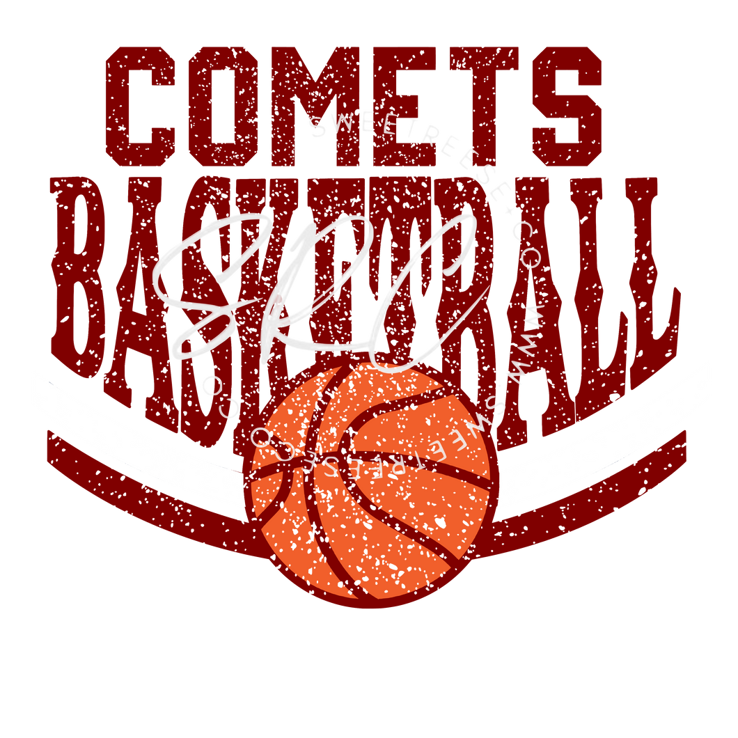 COMET VINTAGE BASKETBALL DTF PRINT