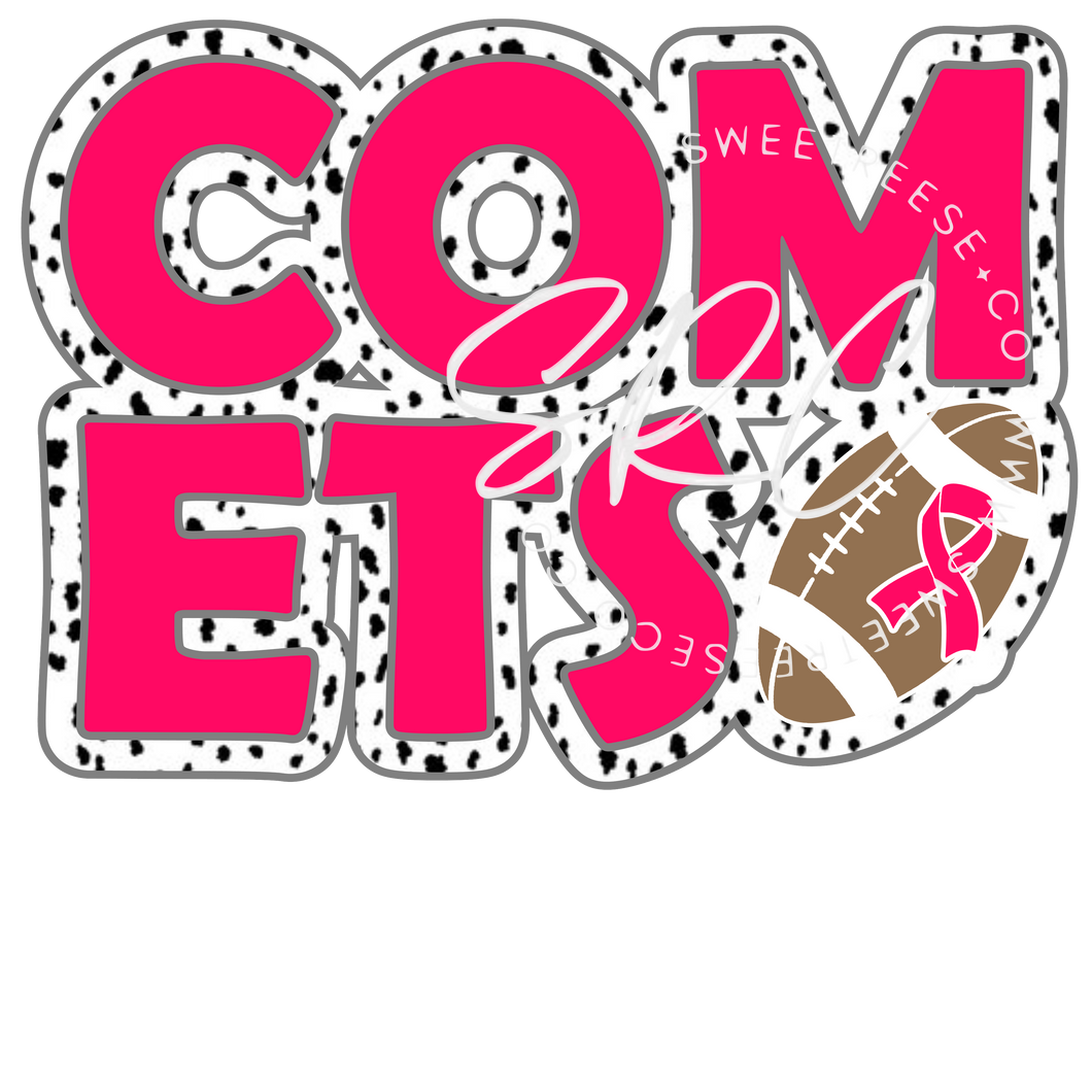 COMETS PINKOUT DTF PRINT