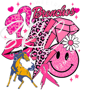 CENTRAL BRONCHOS PINKOUT DTF PRINT