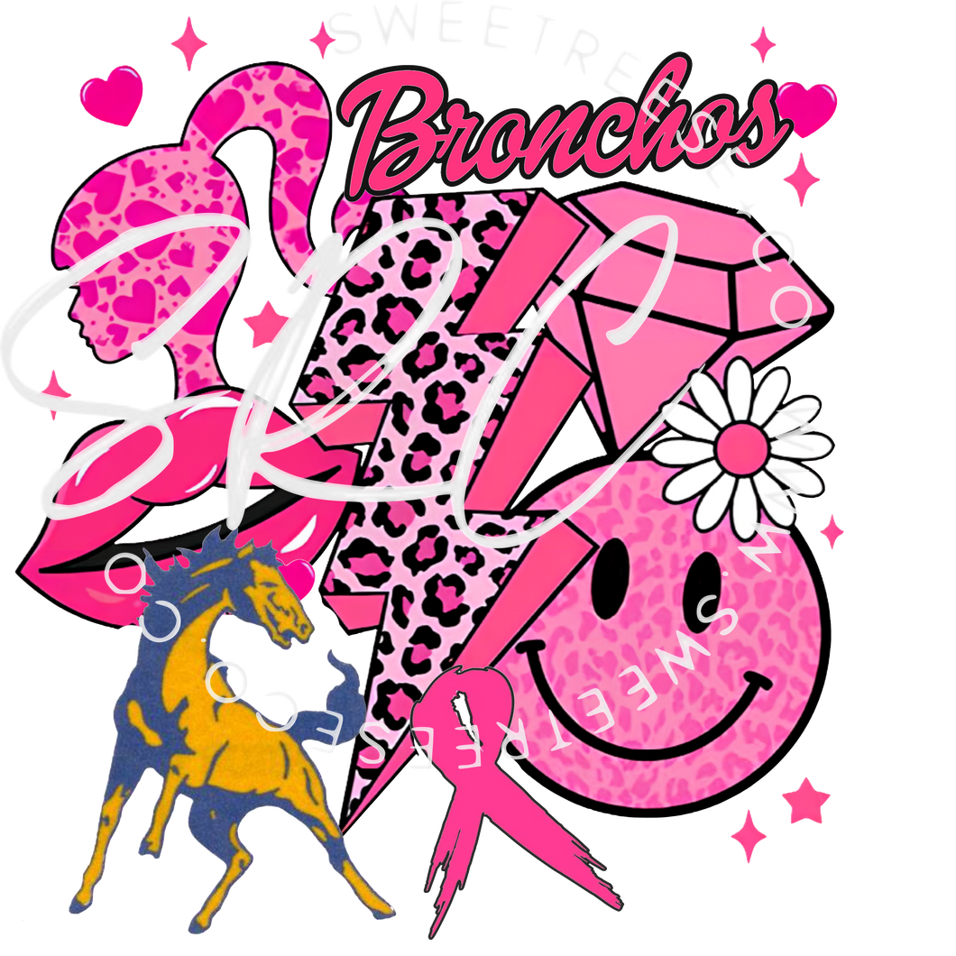 CENTRAL BRONCHOS PINKOUT DTF PRINT