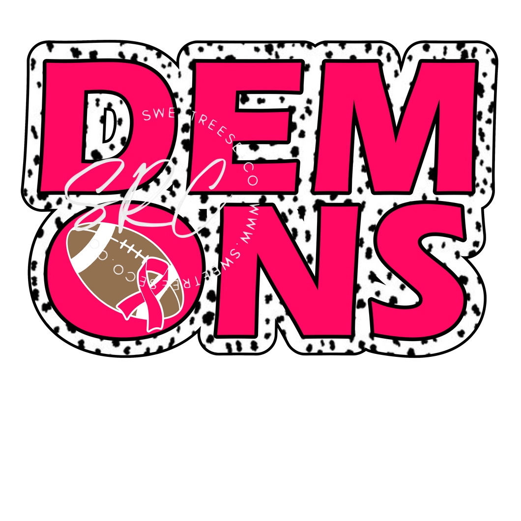 DEMONS PINKOUT DTF PRINT