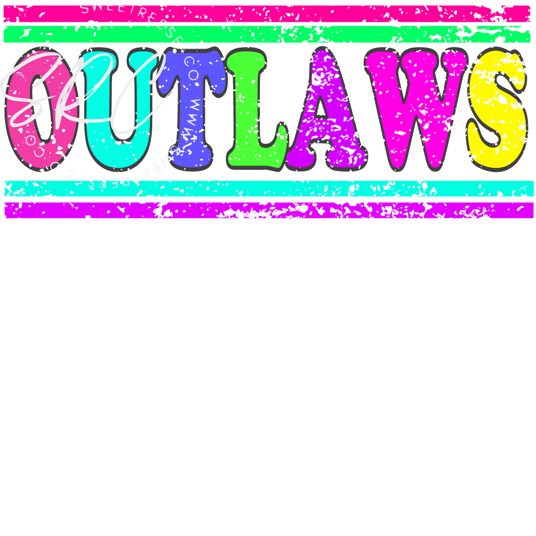 OUTLAWS GLOW DTF PRINT
