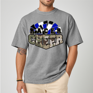 Camo Racer Cheer with Pom