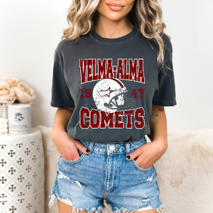 Velma-Alma Comets Football Helmet