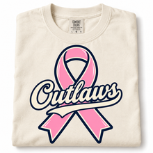 Load image into Gallery viewer, Outlaws with Breast Cancer awareness ribbon
