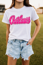 Load image into Gallery viewer, Outlaws Bubble Pink Out with Glitter Outline
