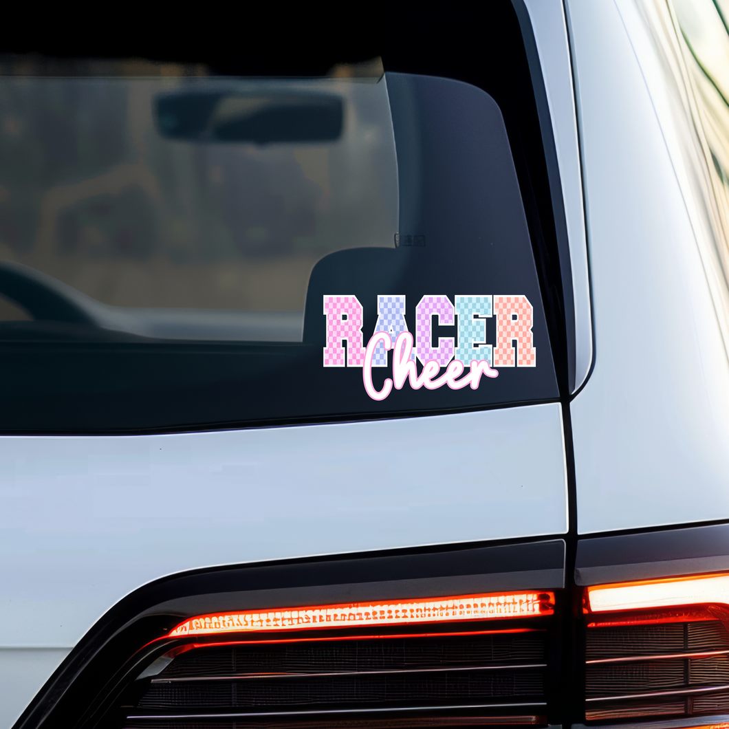 Newcastle Cheer Checkered Car Decal