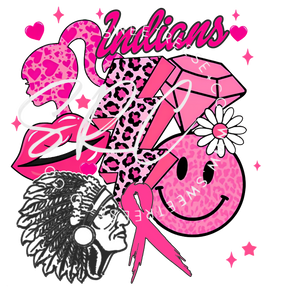 INDIANS PINKOUT DTF PRINT
