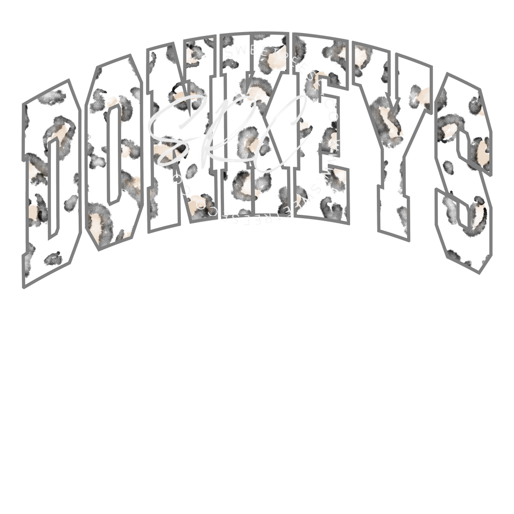 DONKEYS WATERCOLOR DTF PRINT