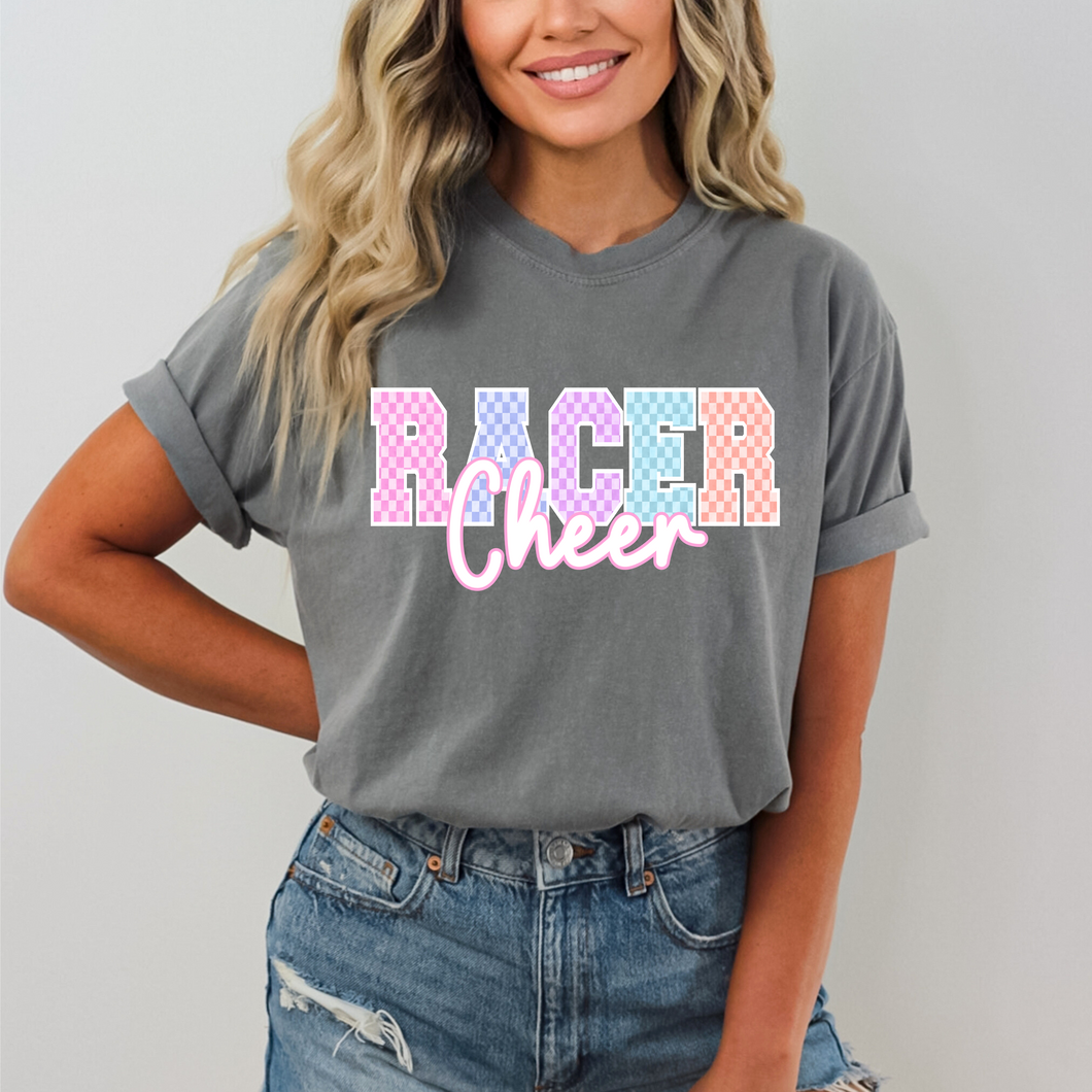 Pastel Checkers Racer Cheer