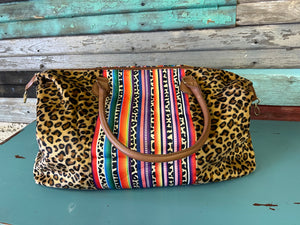 Leopard and Serape Large Duffel